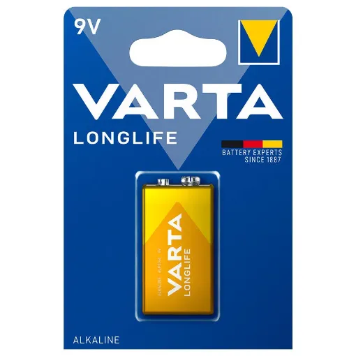 VARTA 4122 LONGLIFE 9V PİL TEKLİ BLİSTER resmi