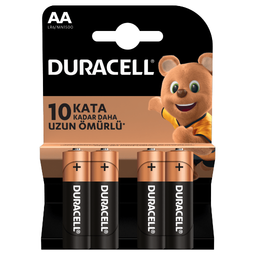 DURACELL AA  ALKALİNE KALEM PİL 4LÜ BLİSTER resmi