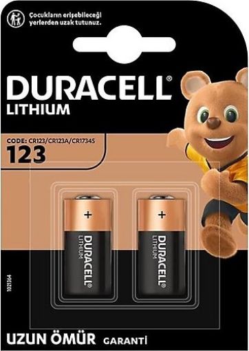 DURACELL CR123A LİTYUM 3V PİL 2Lİ BLİSTER resmi