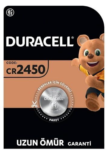 DURACELL CR2450 3V LİTHİUM PİL TEKLİ BLİSTER resmi