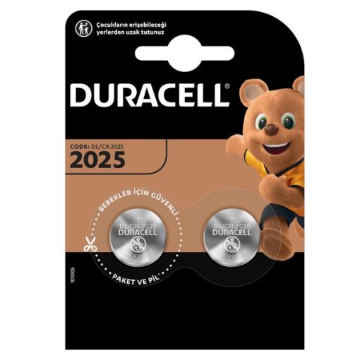 DURACELL CR2025 3V LİTYUM PİL 2Lİ BLİSTER resmi