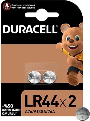 DURACELL LR44 1,5V ALKALİNE PİL 2Lİ BLİSTER resmi