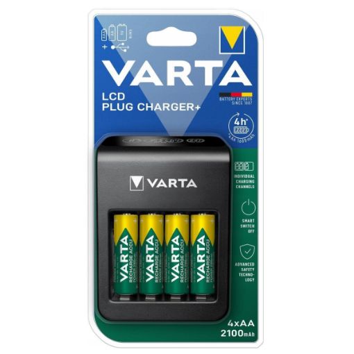 VARTA 57687-441 LCD PLUG CHARGER 4X2100MAH resmi