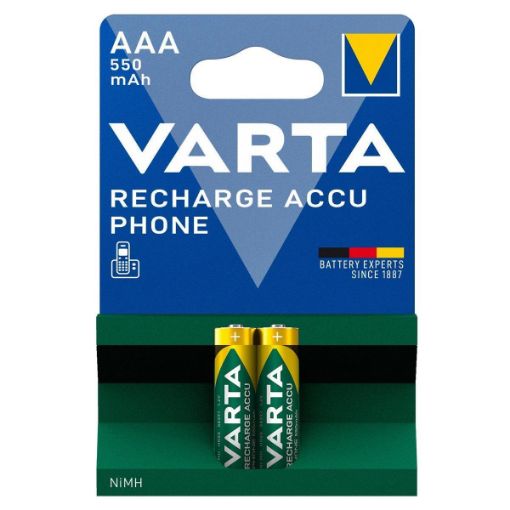 VARTA 58397-402  550MA ŞARJLI INCE PIL  2 AAA resmi