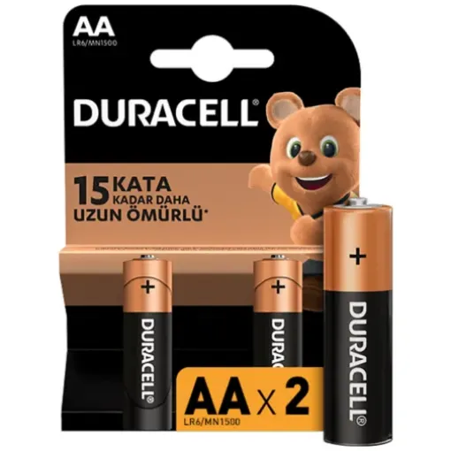 DURACELL KALEM AA PİL KARTELA 2Lİ BLİSTER resmi