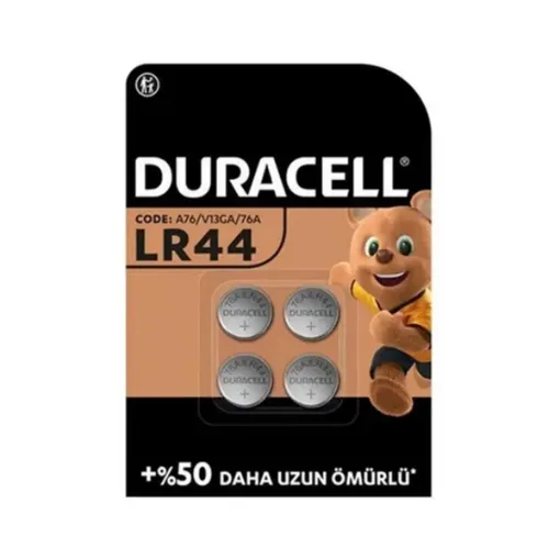 DURACELL LR44 1,5V ALKALİNE PİL 4LÜ BLİSTER resmi