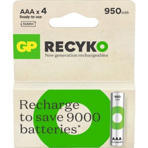 GP RECHARGE CHARGE  AAA  950MAH 4LÜ resmi