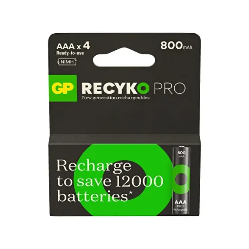 GP PRO RECHARGE AAA 800MAH 4LÜ ŞARJLI PİL resmi