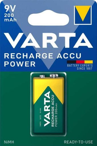 Varta 9v 200mah Şarj Edilebilir Kare Pil resmi