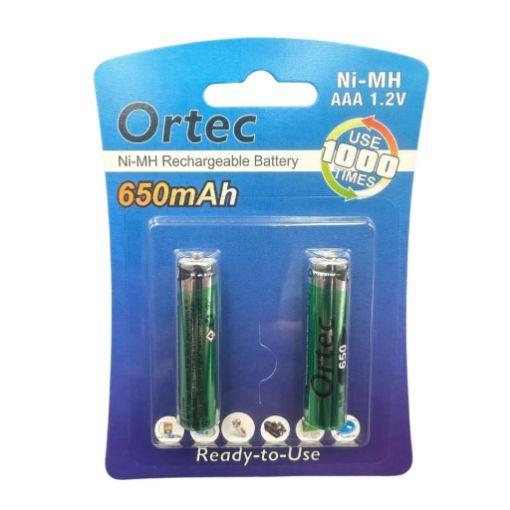 ORTEC NIMH RECHARGEABLE AAA 650 MAH 1.2V resmi