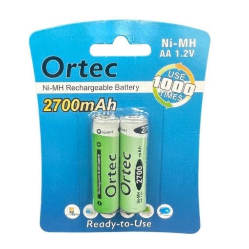 ORTEC NIMH RECHARGEABLE AA 2700 MAH 1.2V resmi