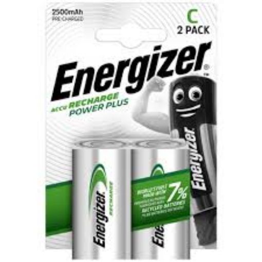 ENERGIZER C 2500MAH ŞARJLI ORTA  PİL 2Lİ BLİSTER resmi