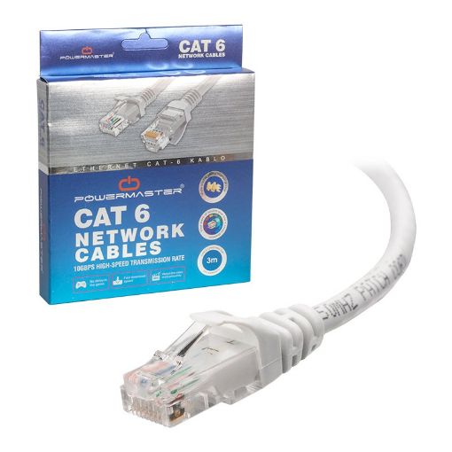 POWERMASTER 3854 CAT6 3 METRE RJ45 PATCH NETWORK resmi