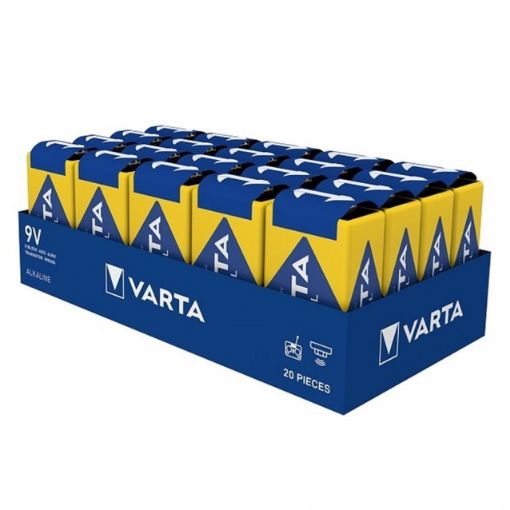 VARTA 4022 ENDÜSTRİYEL ALKALIN 9V PIL 20'Lİ resmi