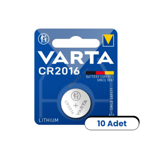 Varta CR2016 3V Lityum Para Düğme Pil  x 10