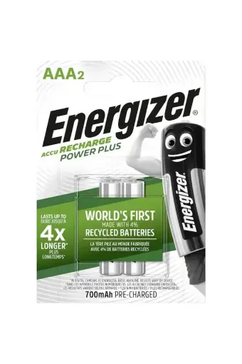 Energizer Power Plus 700mAh AAA Şarj Edilebilir İnce Kalem Pil 2'li Paket resmi