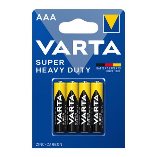 Varta Super Heavy Duty / SuperLife Manganez AAA Kalem Pil 4'lü Paket (Blister) resmi