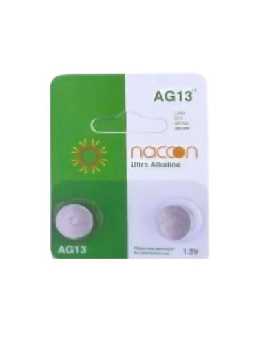 Naccon AG13, V13GA, G13A, 13GA, PX76A, PX675A, 157, GPA76, KA76, KA, L1154, LR1154, A76 Düğme Pil 2'li Paket resmi