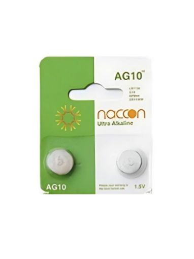 Naccon AG10 189 389 LR54 LR1130 Alkalin Düğme Pil 2'li Paket resmi