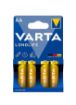 Varta Longlife Alkalin AA Kalem Pil 4'lü Paket (Blister)  resmi