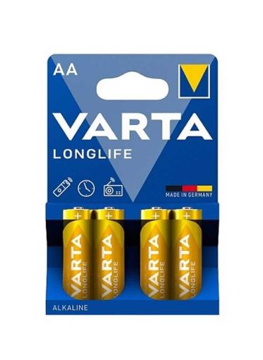 Varta Longlife Alkalin AA Kalem Pil 4'lü Paket (Blister)  resmi