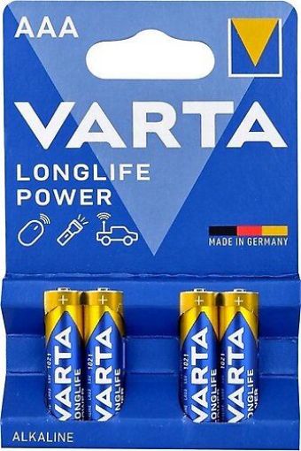 Varta 4903 Longlife Power Alkalin AAA İnce Kalem Pil 4'lü Paket (Blister)  resmi