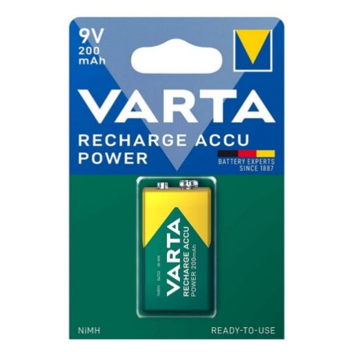 Varta Accu Power 9V 200mAh Şarjlı Pil Tekli Paket resmi