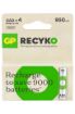 GP RECYKO ŞARJ EDİLEBİLİR PİL AAA 950MAH İNCE KALEM PİL 4'LÜ PAKET resmi