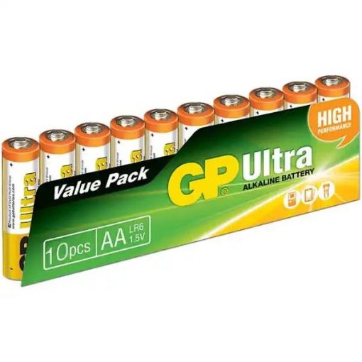 Gp Ultra Alkalin AA 10'lu Kalem Pil (Shrink) resmi