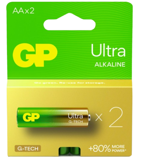 GP LR6 Ultra Alkalin AA 2'li Kalem Pil  resmi